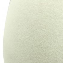 gjenstander Påskeegg stor krem dekorativ egg flokket utstillingsvindu dekorasjon 40cm