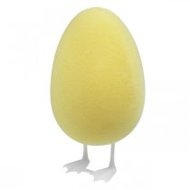 Dekoregg med ben gul borddekor påske dekorativ figur egg H25cm