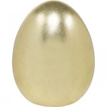 Keramisk egg gyllen, edel påskepynt, pyntegjenstand egg metallic H16,5cm Ø13,5cm