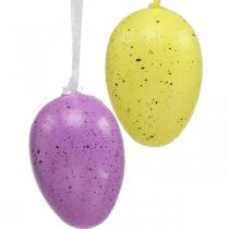 Påskeegg til å henge opp plast egg assorterte farger H6cm 12 stk
