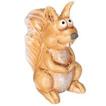 gjenstander Sittende ekornfigur til høstdekorasjon, 10 cm