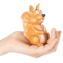 gjenstander Sittende ekornfigur til høstdekorasjon, 10 cm