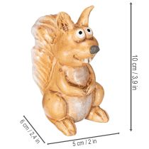 gjenstander Sittende ekornfigur til høstdekorasjon, 10 cm