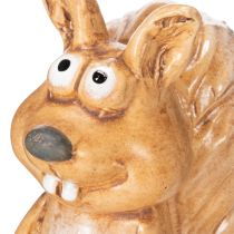 gjenstander Sittende ekornfigur til høstdekorasjon, 10 cm