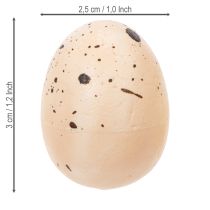 gjenstander Dekorative påskeegg med spettet overflate til vårdekorasjoner, 3 cm, 24 stk.