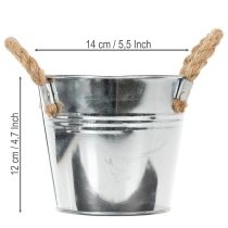 gjenstander Bøtte med tauhåndtak Ø14 cm H12 cm