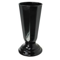Vase Szwed svart Ø23cm, 1stk