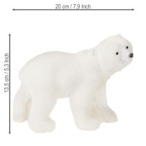 gjenstander Dekorative isbjørnfigurer stående og sittende hvite 16/20 cm 3 stk