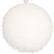 gjenstander Snøballdekor snødekorasjon vinterdekorasjon dekorasjonshenger 7,5cm