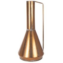 gjenstander Elegant gulvvase, vintage-stil, orientalsk, dekorativ mugge i kobberfarget metall, Ø27 cm H58 cm