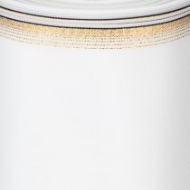 gjenstander Elegant moiré-kransbånd, 200 mm hvitt med gullperlekant og spesiell finish, 25 m - Perfekt for dekorasjoner og feiringer