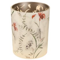 gjenstander Elegant lysestake med blomstermotiv for harmonisk romdesign, 12,5 cm, 2 stk.