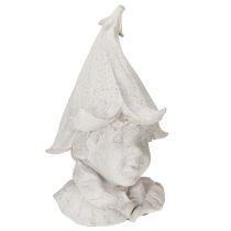 gjenstander Dekorativ gnomhodefigur for stilig hage- og stueinnredning, grå, 30 cm