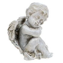 gjenstander Engel sitter grå 11cm 4 stk
