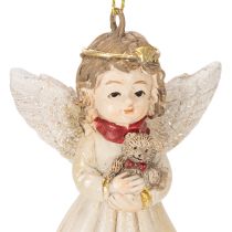 gjenstander Dekorative engletrepynt, vintage-look, til jul, 10 cm, 3 stk.