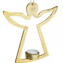gjenstander Dekorativ engel, telysholder til oppheng, metallpynt gyllen H20cm