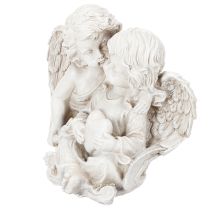 gjenstander Engledekorasjon Barne Engelpar med Hjerteskulptur 24cm