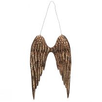 gjenstander Englevinger for oppheng av metall antikk look gull 24×37cm