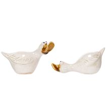 gjenstander Keramisk andepyntfigur for det perfekte blikkfanget i stuen, 13 cm, 2 stk.