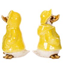 gjenstander Andefigurer, regnfrakk keramiske figurer for morsom balkong- og hagedekorasjon, 11 cm, 4 stk.