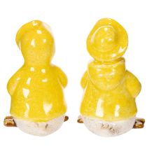 gjenstander Andefigurer, regnfrakk keramiske figurer for morsom balkong- og hagedekorasjon, 11 cm, 4 stk.