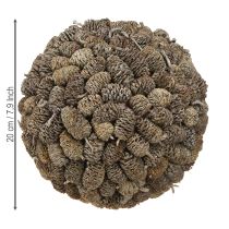 gjenstander Dekorativ kule av orkjegle til oppheng, hvitvasket, 20 cm