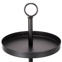 gjenstander Tre-etasjes rundt serveringsstativ i metall for borddekorasjon i flere etasjer, 61 cm