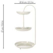 gjenstander Tre-lags borddekorasjon, ideell for stuer, anledninger, bryllup, 55 cm