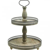 gjenstander Deco Cake Stand Wood Plants Cake Stand Vintage H47cm Ø34cm
