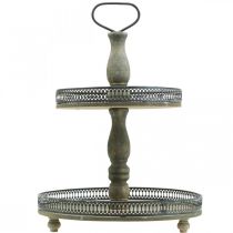 gjenstander Deco Cake Stand Wood Plants Cake Stand Vintage H47cm Ø34cm