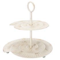 gjenstander Vintage serveringsstativ i flere etasjer for stilig dekorasjon i stuen eller i vinduskarmen, 39 cm