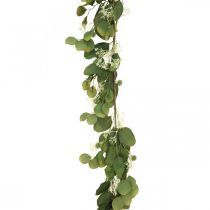 Kunstig eukalyptuskrans med tistler høstdekor 150cm