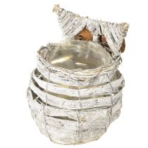 gjenstander Ugle for planting hvit 23cm