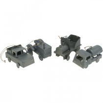 gjenstander Dekorative vintagebiler i metall til oppheng, assorterte størrelser, 9-10 cm, 4 stk.