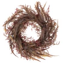 gjenstander Kunstig krans med bregnegrener, høstdekorasjon, 35 cm