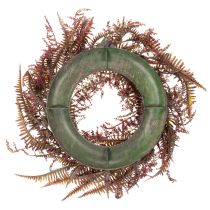 gjenstander Kunstig krans med bregnegrener, høstdekorasjon, 35 cm