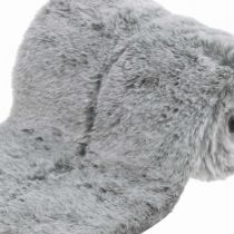 Bordløper fuskepels grå, dekorativ pels til bord 15×200cm