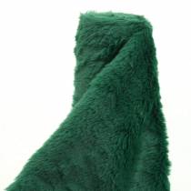 Dekorativt pelsbånd mørkegrønt 20cm x 200cm