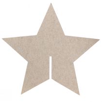 gjenstander Filt dekorativ stjerne til plass juledekorasjon filt beige H62cm