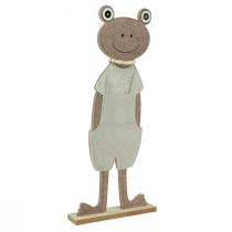 gjenstander Filt dekorativ frosk med garnbukser beige dekorativ figurfilt H51,5cm
