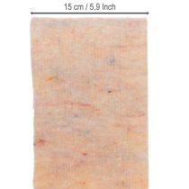 gjenstander Filtbånd, tofarget gryteklut laget av ullfilt, oransje/flerfarget, 15 cm x 5 m