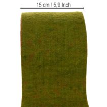 gjenstander Ullfiltbånd som tofarget pottebånd for blomsterdekorasjon, grønn/rød, 15 cm x 5 m