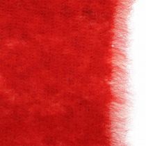 gjenstander Filtbånddekorasjon tofarget rød, hvit Grytebånd jul 15cm × 4m