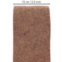 gjenstander Tofarget filtbånd laget av ullfilt, 100 % ull, lilla/brun, 15 cm x 5 m