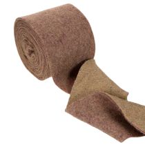 gjenstander Tofarget filtbånd laget av ullfilt, 100 % ull, lilla/brun, 15 cm x 5 m