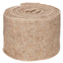 gjenstander Filtbånd av ullfilt, tofarget, selges i metervare for kreative prosjekter, brun/hvit, 15 cm x 5 m