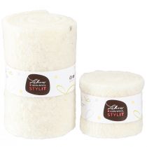 gjenstander Filtbånd ullbånd hvitt B7cm/15cm L100/100cm sett med 2
