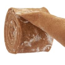 gjenstander Filtbånd ullbånd dekorativt stoff brune fjær ullfilt 15cm 5m