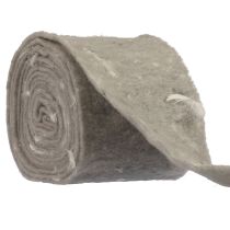 Filtbånd ullbånd dekorativt stoff grå fjær ullfilt 15cm 5m