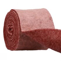 gjenstander Filtbånd dekorativt bånd rosa bærull filt tofarget 15cm 5m